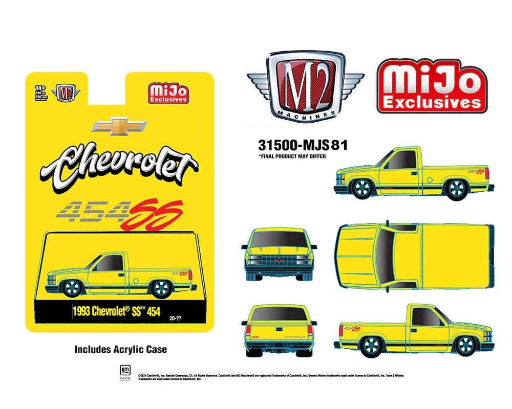 (PRE-ORDER 2025) 1993 Chevrolet SS 454 Pickup Truck - Yellow