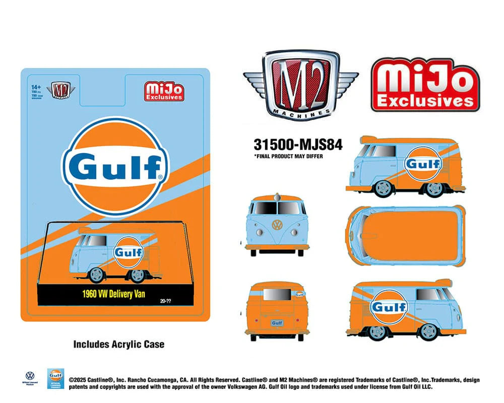 1960 Volkswagen Delivery van Custom GULF (M2 Machines-31500-MJS84)