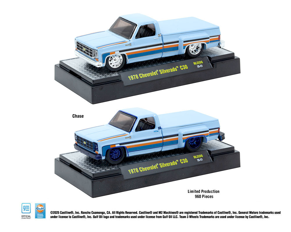 M2 Machines-1978 Chevrolet Silverado 30 Custom-Gulf 31500-MJS86