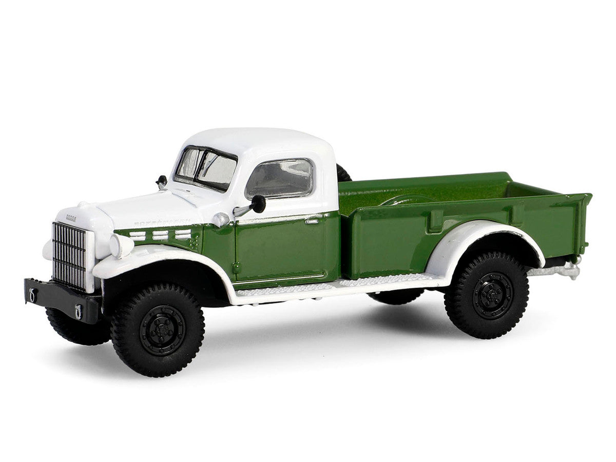 1950 Dodge power Wagon in Green and White Ton Cargo Trailer GL32320-A