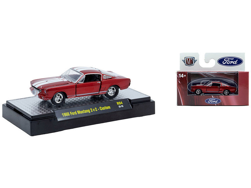 1966 Ford Mustang 2+2 Custom (32600-94E) (M2 Machines Detroit-Muscle Release 94)