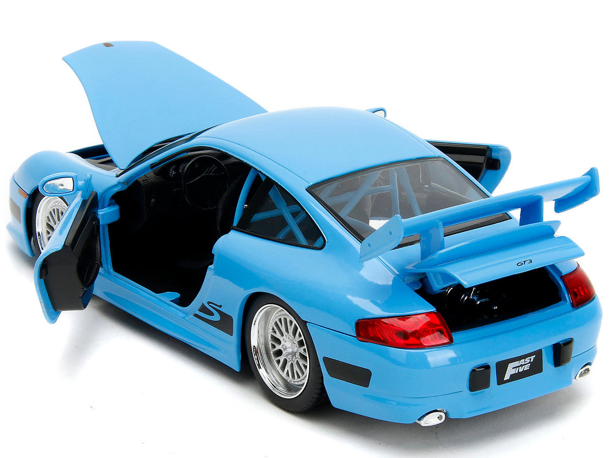 Porsche 911 GT3 RS Light Blue with Black Accents "Fast & Furious"