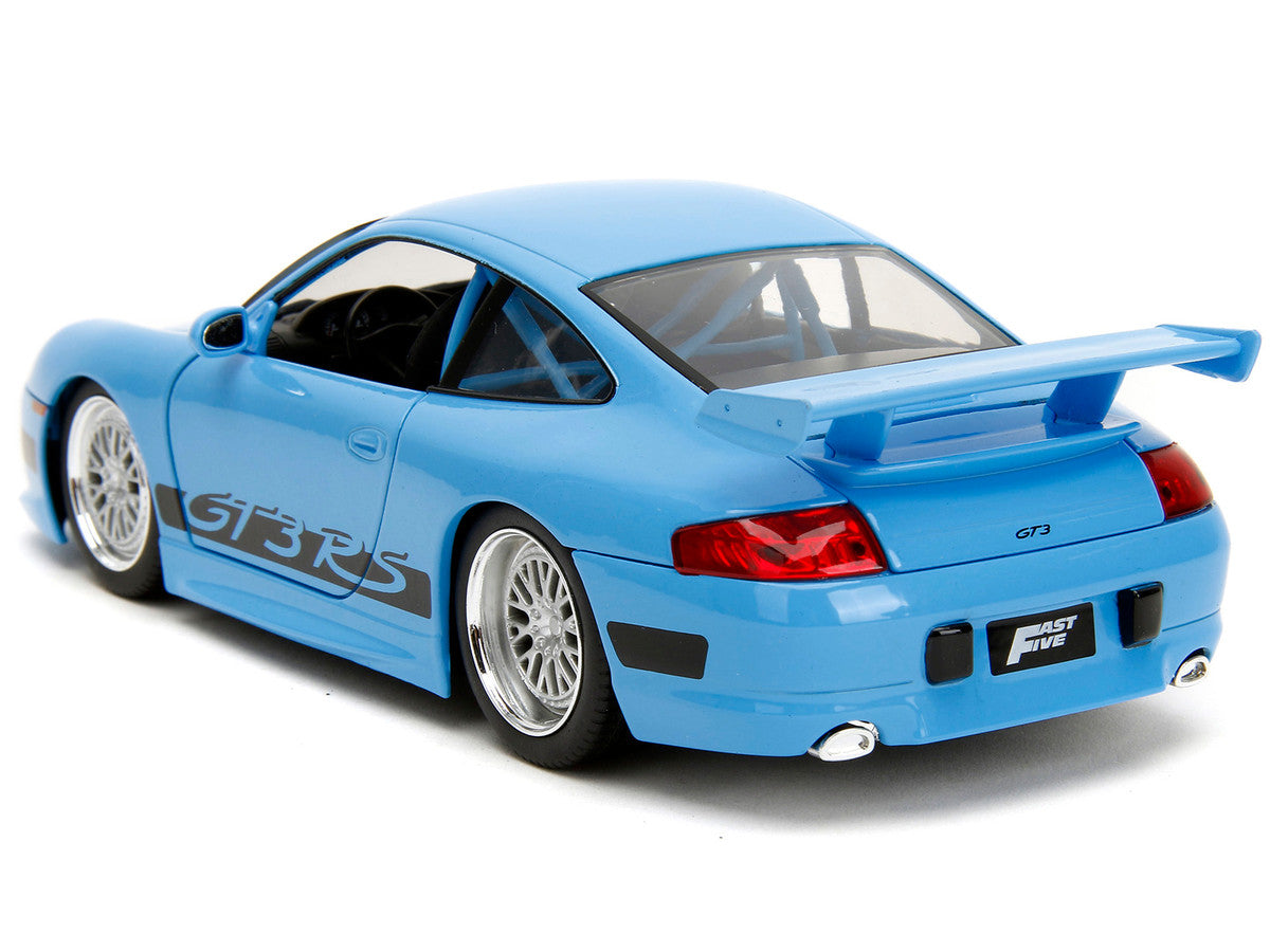 Porsche 911 GT3 RS Light Blue with Black Accents "Fast & Furious"