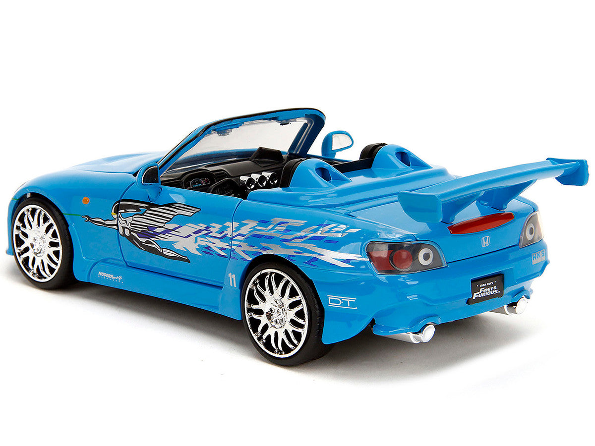 2001 Honda S2000 Convertible Blue with Graphics "Fast & Furious Remix"