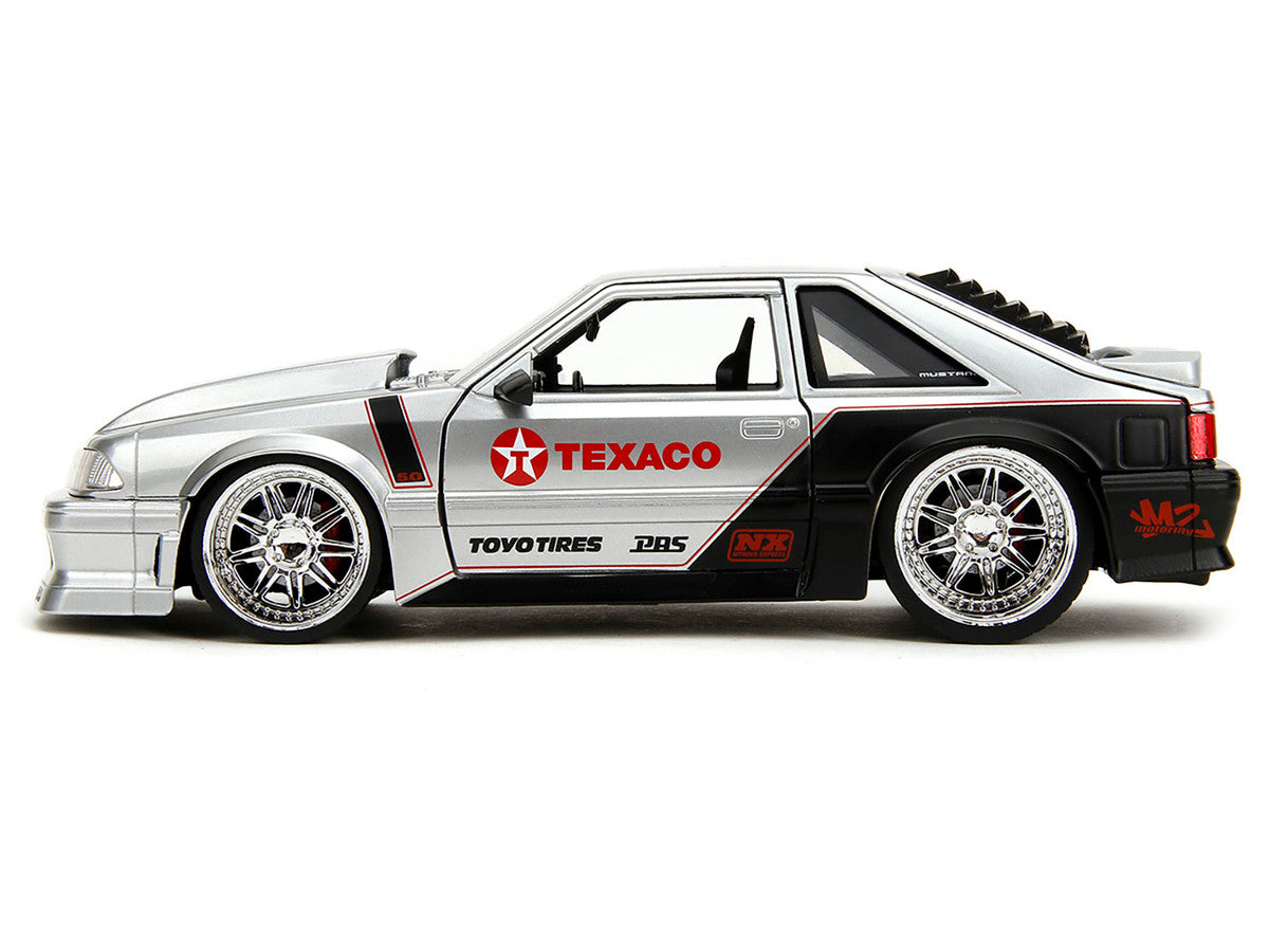 1989 Ford Mustang GT "Texaco" Silver Metallic and Matt Black