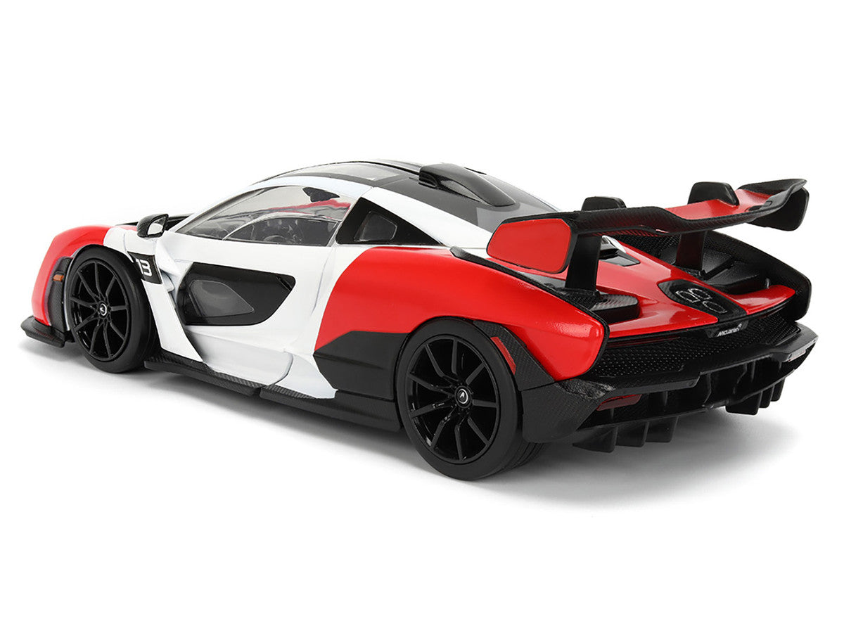 McLaren Senna Red and White with Carbon Hood and Top "HyperSpec"