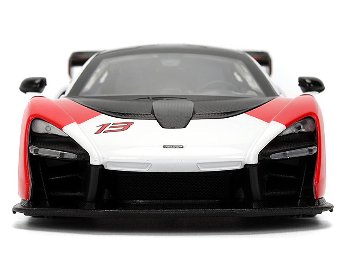 McLaren Senna Red and White with Carbon Hood and Top "HyperSpec"