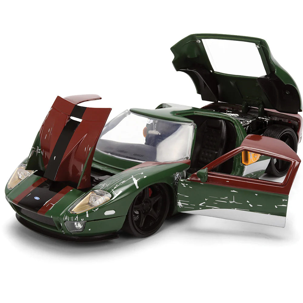 Star Wars Boba Fett and 2005 Ford GT – Green/Damaged