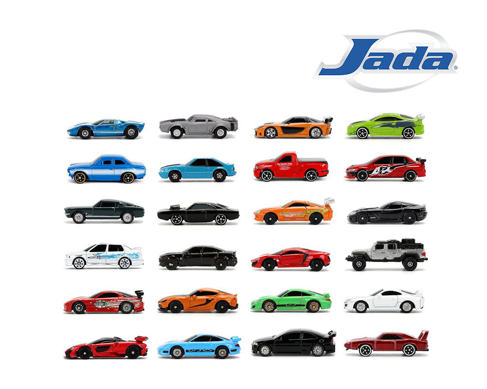 Jada Nano Hollywood Rides 1.65″ Fast & Furious 25th Anniversary Advent Calendar – Ensemble de 24 voitures JD37872