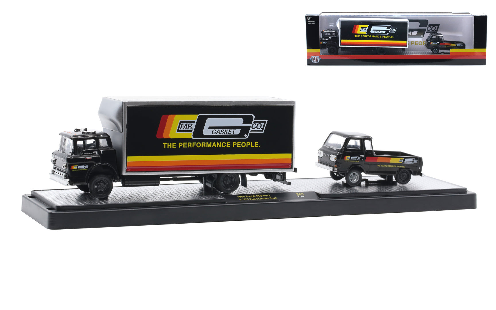 Mr. Gasket Co 1966 Ford C-950 Truck & 1965 Ford Econoline Truck - M2 Machines Auto-Haulers Walmart Release S41 (36000-S41C)