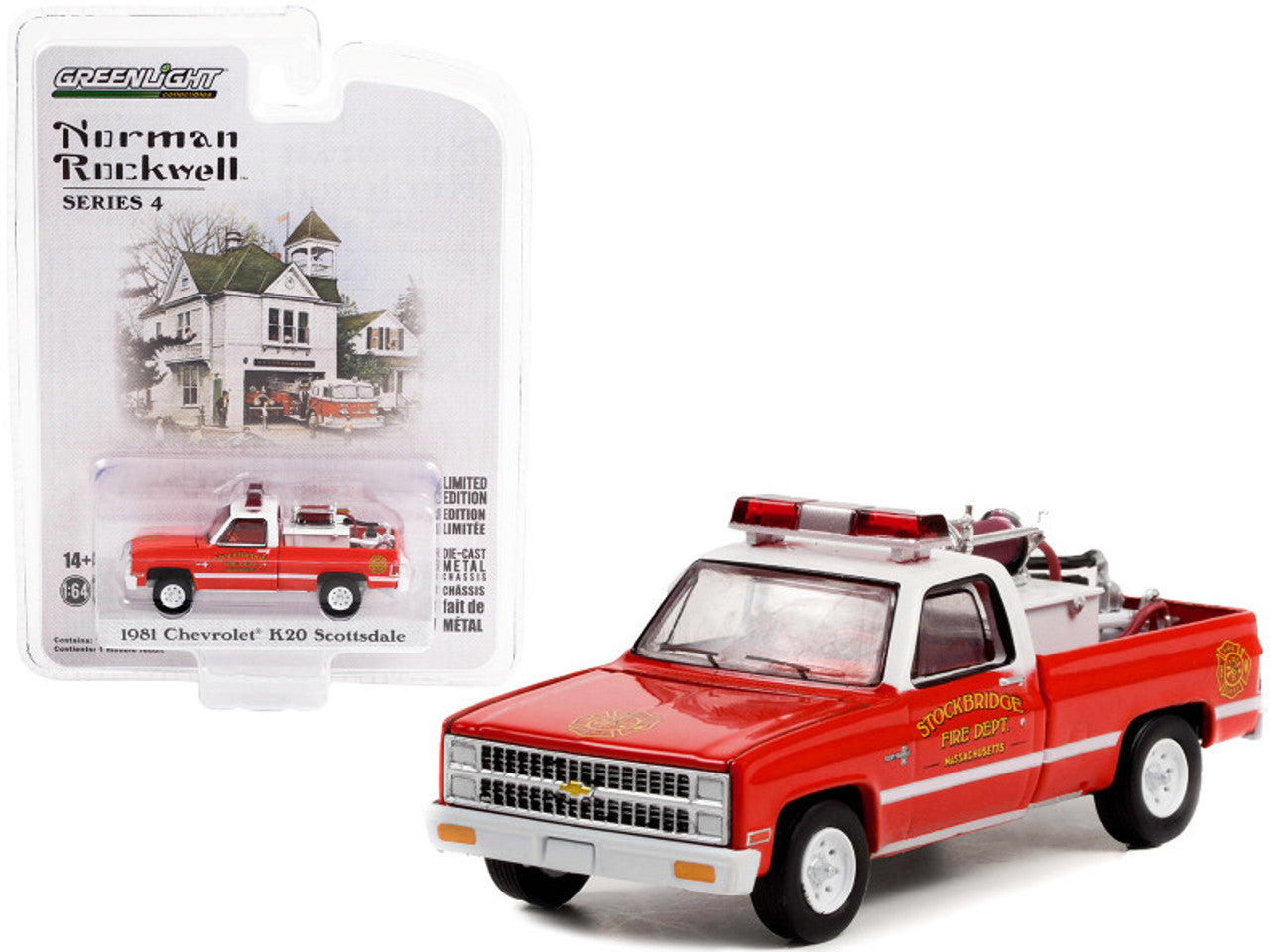 1981 Chevrolet K20 Scottsdale Pickup Truck Red and White "Stockbridge Fire Department Massachusetts"