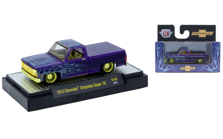 CHASE CARS 1973 Chevrolet Cheyenne Super 10 (CHASE-32500-1973-108-CHEV) (M2 Machines-Auto-Thentics Release 108) (Copy)