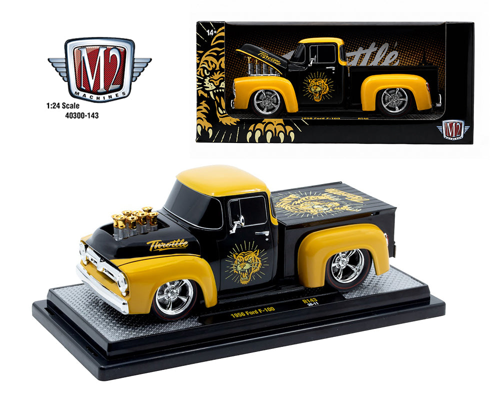 (PRE-0RDER 2026) M2 Machines 1:24- 1956 Ford F-100 “Throttle”- Release 143A