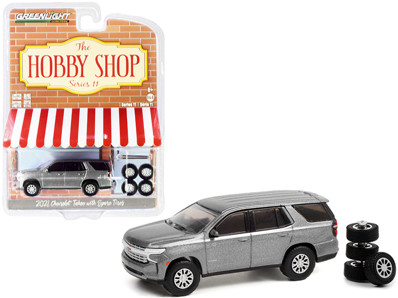 2021 Chevrolet Tahoe Satin Steel Gray with Spare Tires, The Hobby Shop Series 11