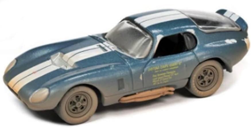 1965 Shelby Cobra Daytona Viking Blue Metallic avec effet poussiere - Barn Finds - Johnny Lightning 1:64 - JLSF023-1A-4