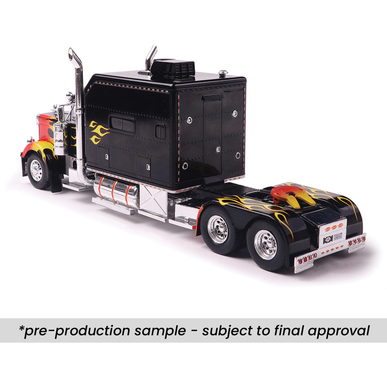 2002 Peterbilt 379 Custom - Black w/ Flames (1:43)