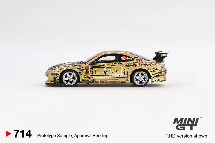 MINI GT- Nissan Silvia (S15) Top Secret D1GP- Gold (MGT00714)