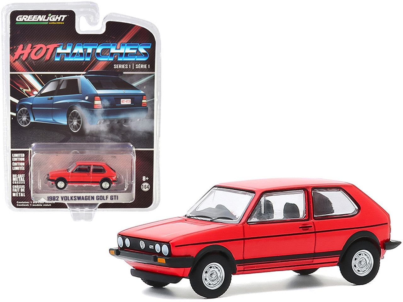 1982 Volkswagen Golf GTI Red with Black Stripes