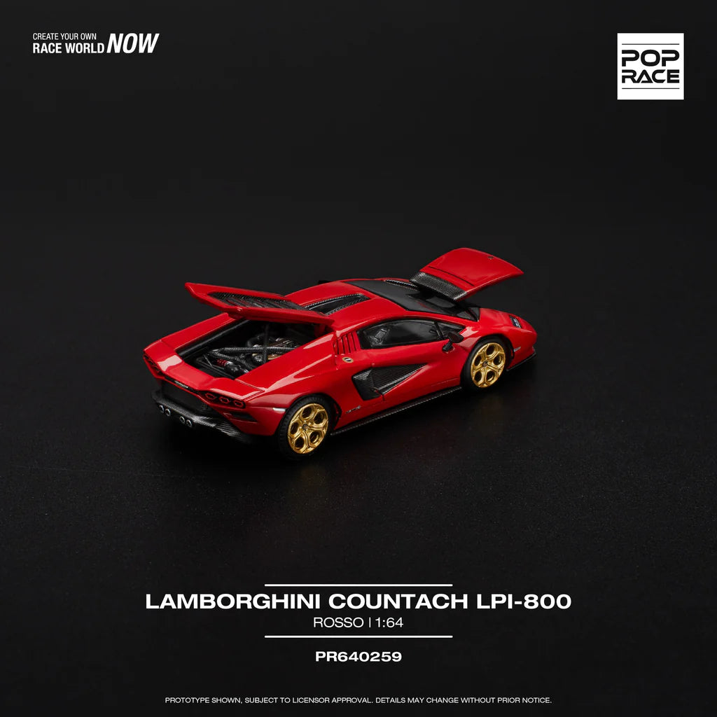POPRACE 1/64, LAMBORGHINI COUNTACH LPI-800 - ROSSO