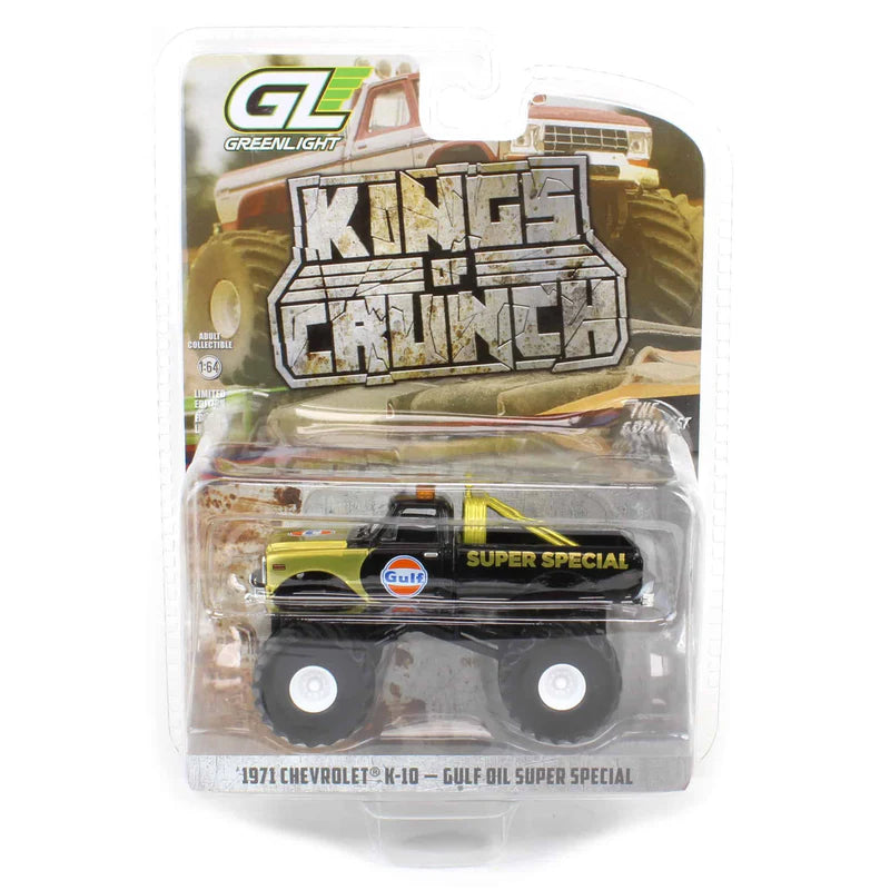 1971 Chevrolet K-10 Gulf Oil Super Special – GreenLight Kings of Crunch 1:64 – GL49195-A