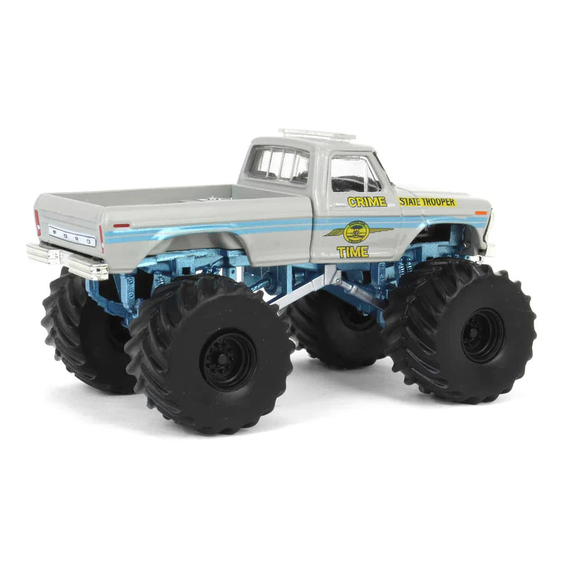 1979 Ford F-250 Monster Truck Crime Time State Trooper – GreenLight Kings of Crunch 1:64 – GL49195-F