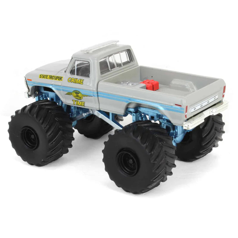 1979 Ford F-250 Monster Truck Crime Time State Trooper – GreenLight Kings of Crunch 1:64 – GL49195-F
