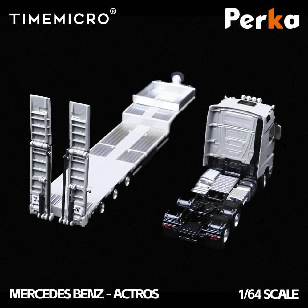 TimeMicro x Perka -Mercedes Benx Flatbed Transport- White TM646731