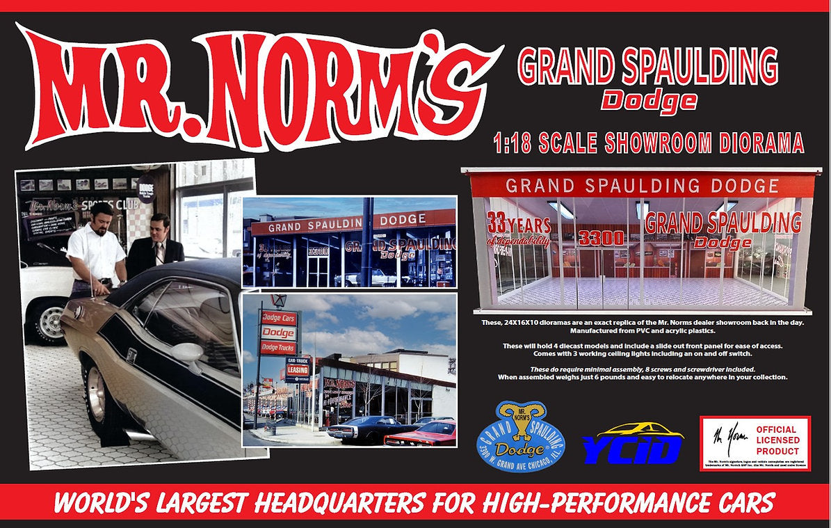 YCID-Mr. Norms Dealership Showroom Diorama 1/18