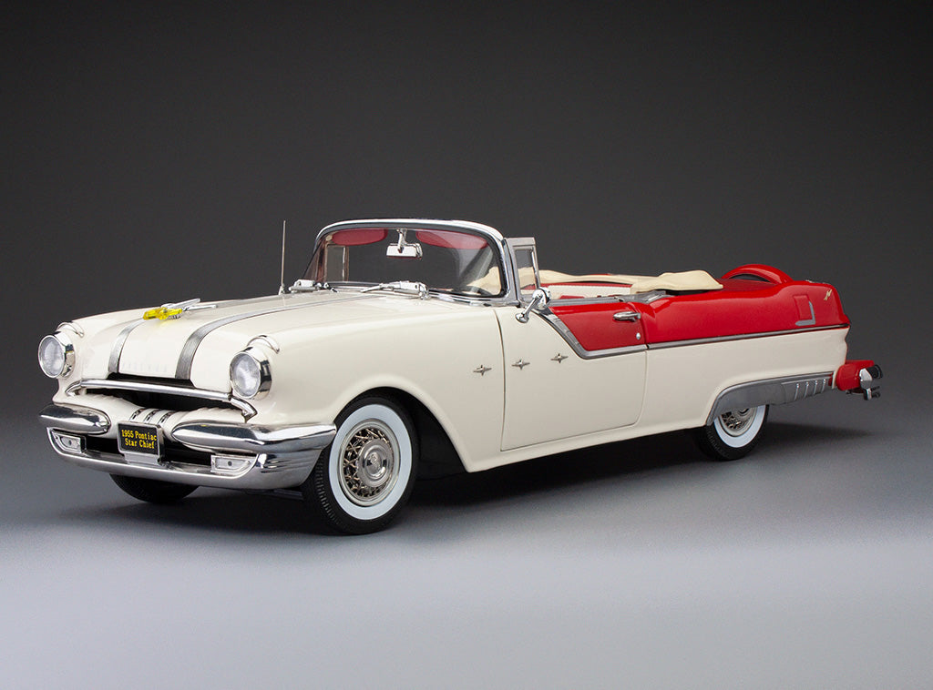 '55 Pontiacポンティアック StarChiefスターチーフ 1/18 1955 Pontiac Star Chief Open Convertible in (Bolero Red/Castle