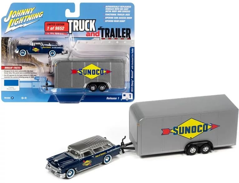 1955 Chevrolet Nomad with Enclosed Trailer - Sunoco