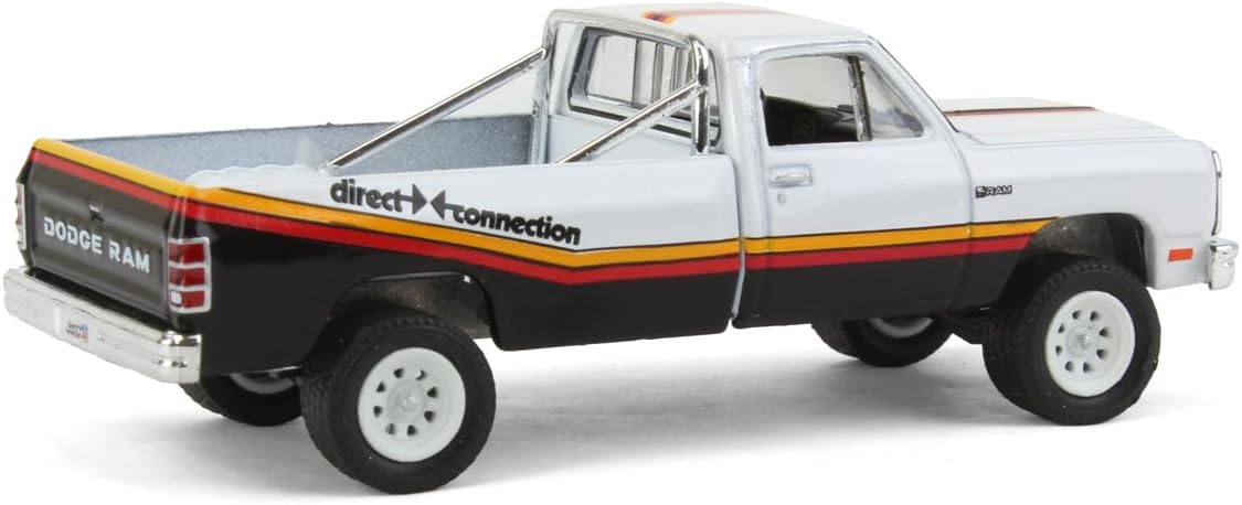 1981 Dodge Ram D-150 Pickup Truck White with Stripes "Mopar Direct Connection"