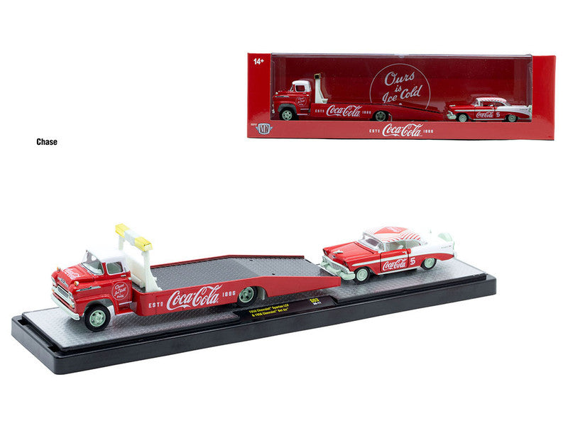 CHASE CAR – M2 Machines 1:64 1958 Chevrolet Spartan LCF & 1956 Chevrolet Bel Air – Coca-Cola Auto-Haulers Release S03 – 56000-S03-A-CHASE