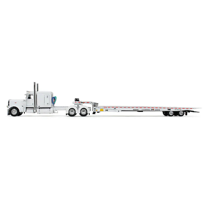 White Peterbilt 389 with Landoll 440B-50CA Traveling Axle Trailer