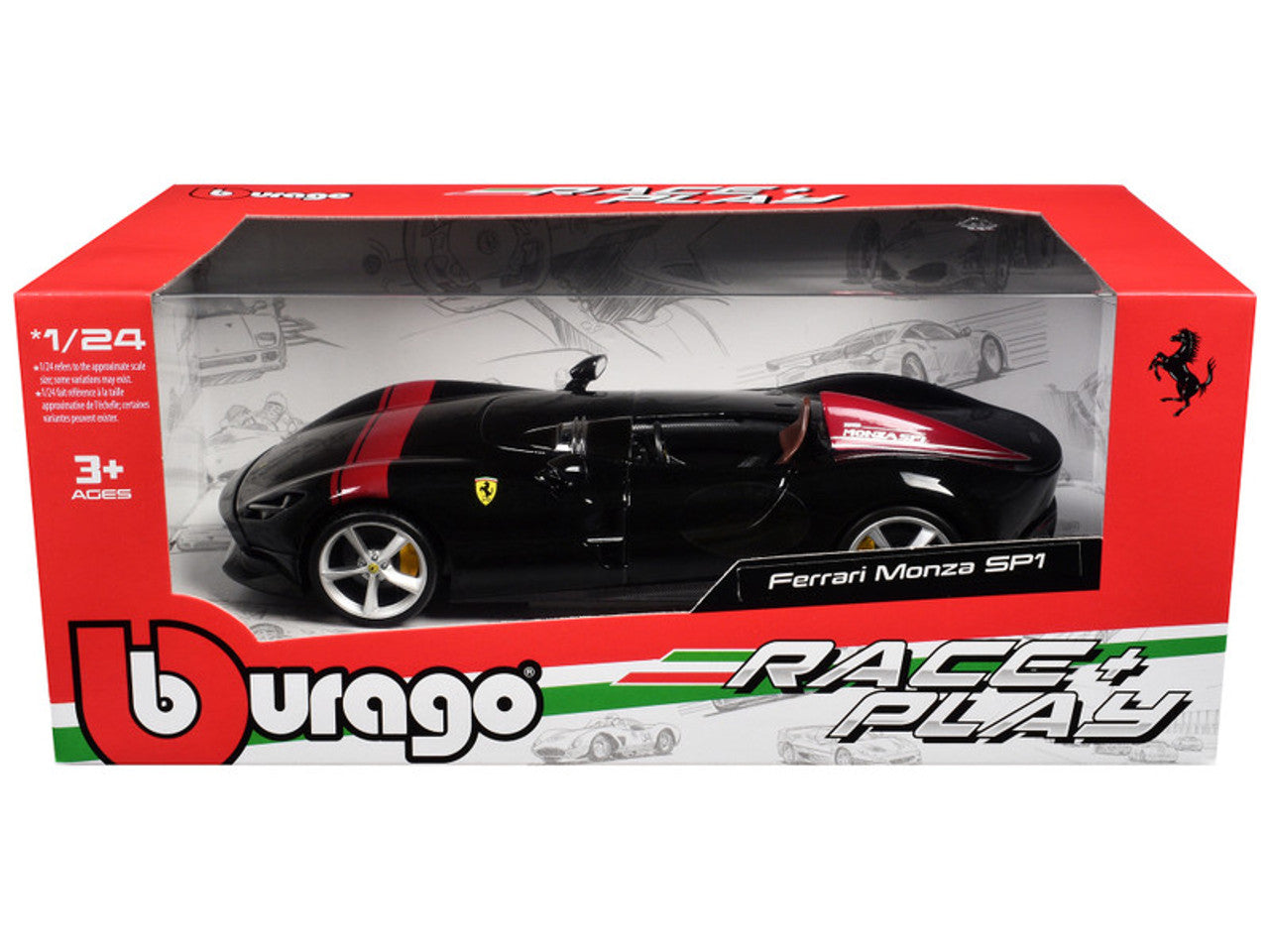 Bburago 1:24-Ferrari Monza SP1 Black