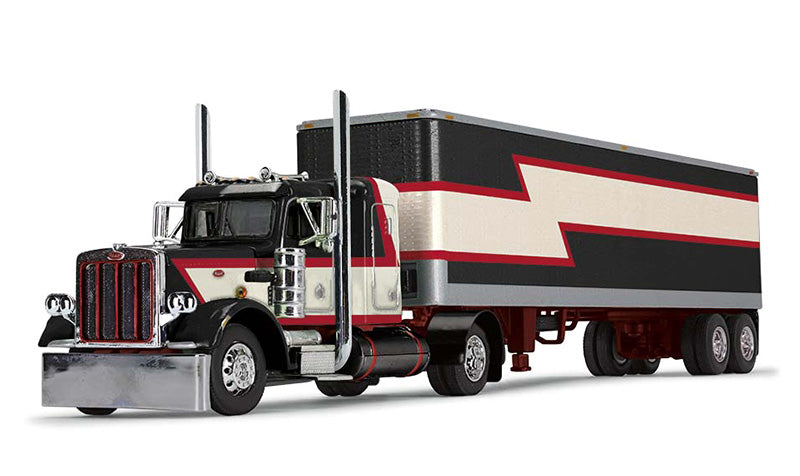 Peterbilt Model 379 Single Axle Tractor with 36 Flat Top Sleeper and Nice Car Collection