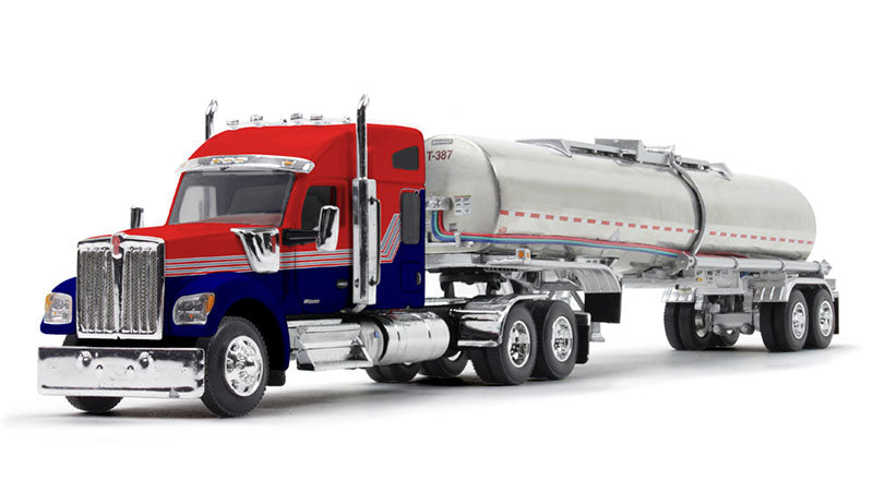 Kenworth W990 with 76" Mid-Roof Sleeperand Brenner Chemical Tank Trailer