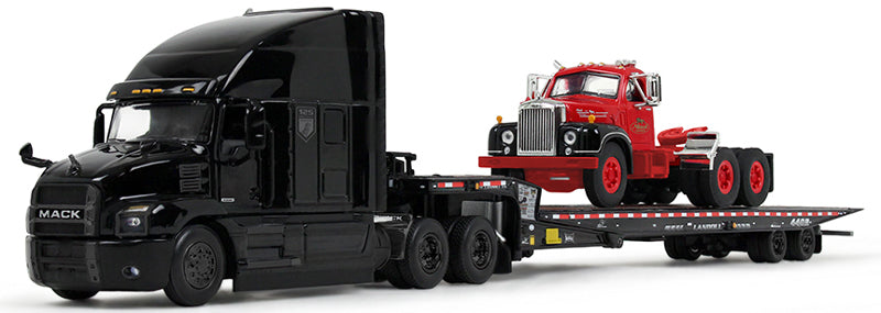 First Gear 1/64-Mack Anthem Sleeper and Landoll 440B-50CA Traveling Axle Trailer with Mack B-61 Day Cab Load - Mack Anniversary