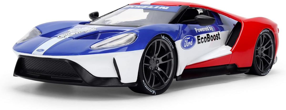Jada 1:24 2017 Ford GT with Michelin Man – Red/White/Blue – Hollywood Rides JD37628