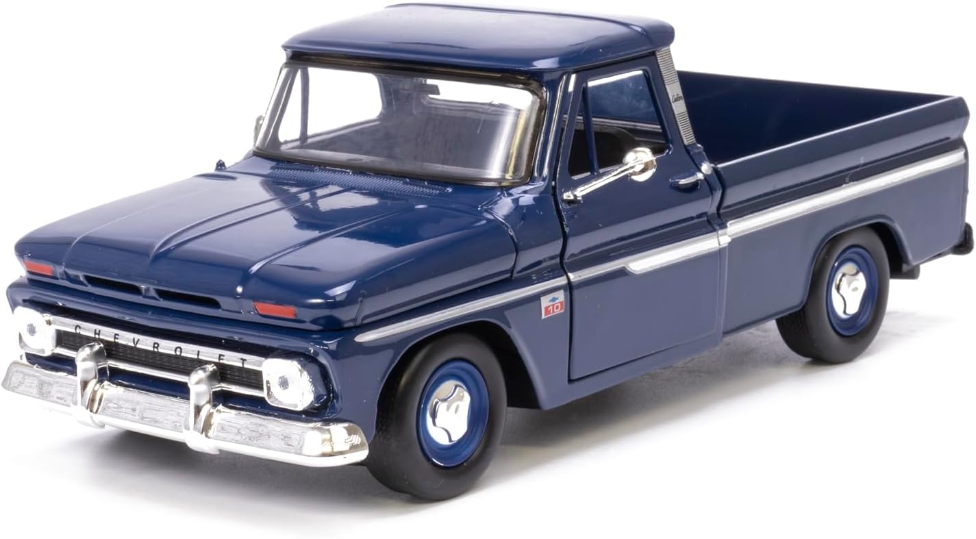 1966 Chevrolet C10 Fleetside Pickup – Dark Blue – Motormax 1:24 Timeless Legends – 73355AC-DKBL