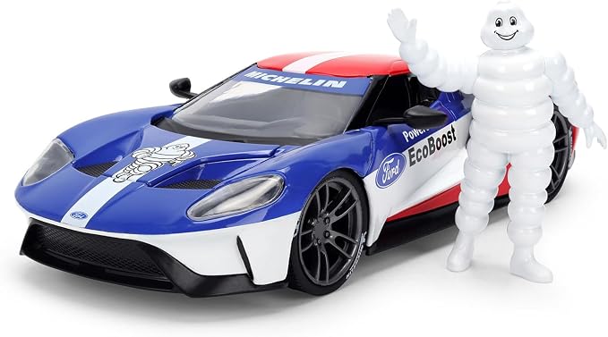 Jada 1:24 2017 Ford GT with Michelin Man – Red/White/Blue – Hollywood Rides JD37628