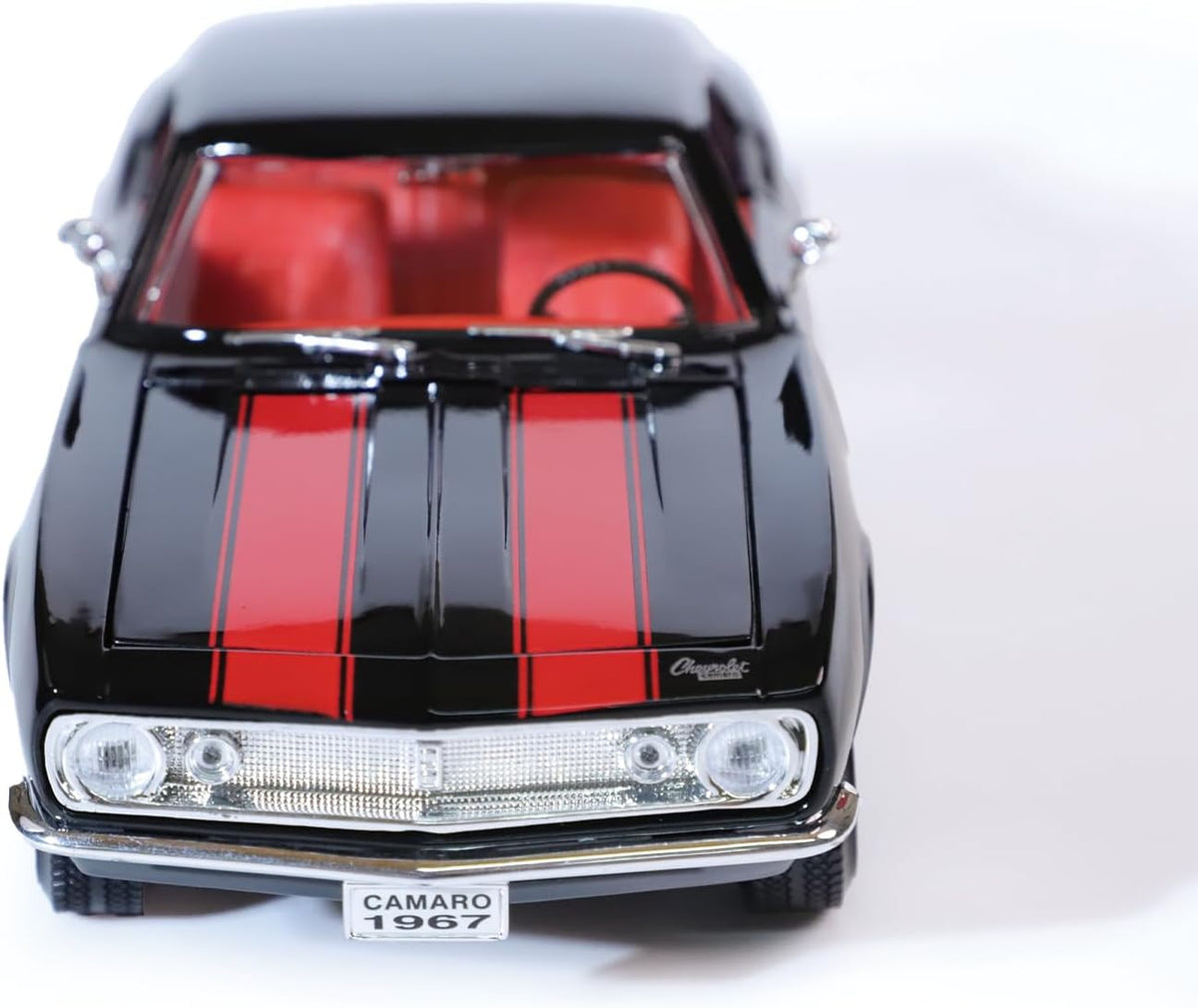 Lucky Die Cast 1:18 1967 Chevrolet Camaro Z/28 – Black with Red Stripes – 92188-BLACK