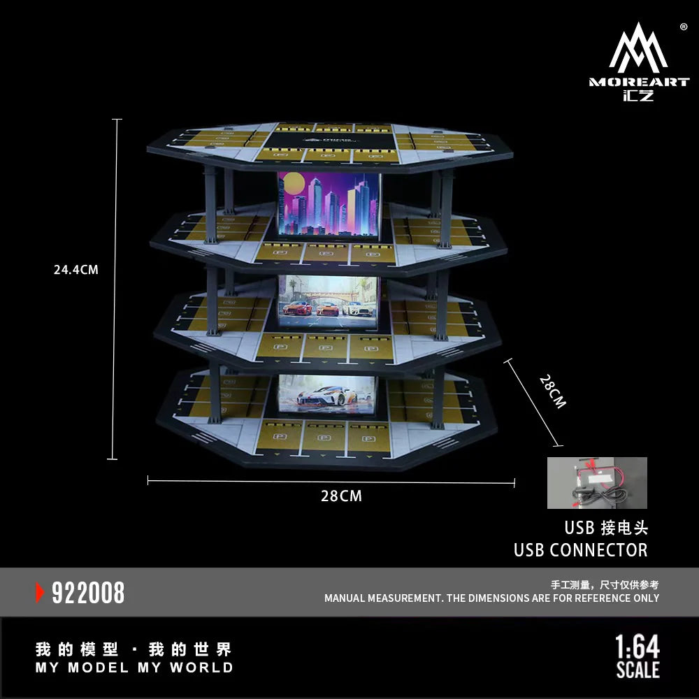 MoreArt 1/64-OCTAGONAL TOWER PARKING MODEL LOT 02 MO922008