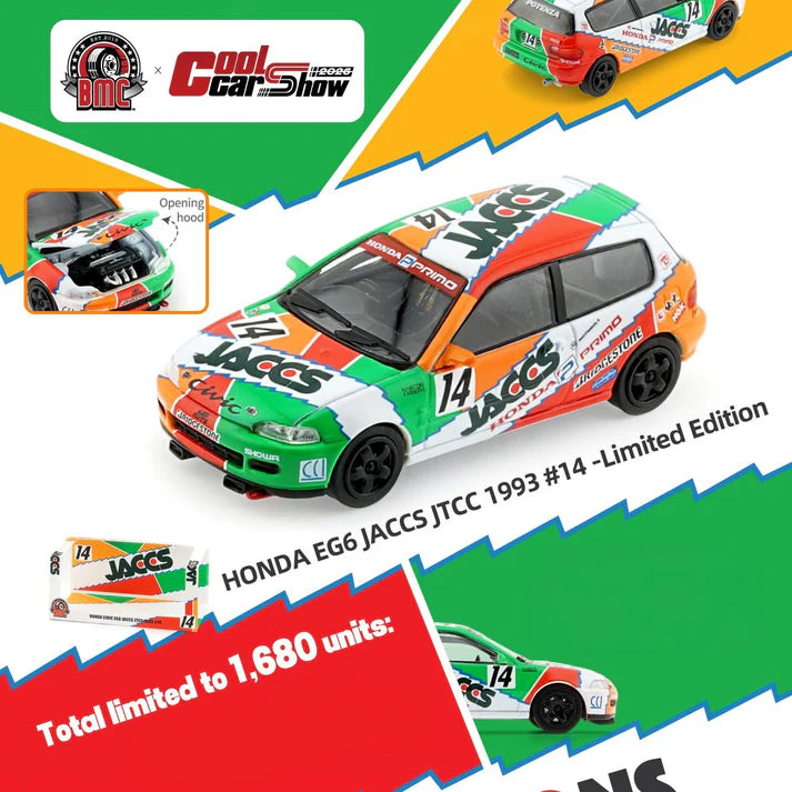 Honda Civic EG6 JACCS conduite à droite 1:64 BM Creations 64B0480
