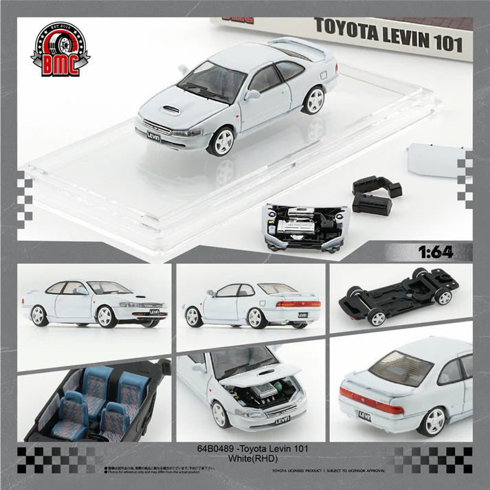Toyota Levin 101 blanc RHD 1:64 BM Creations 64B0489