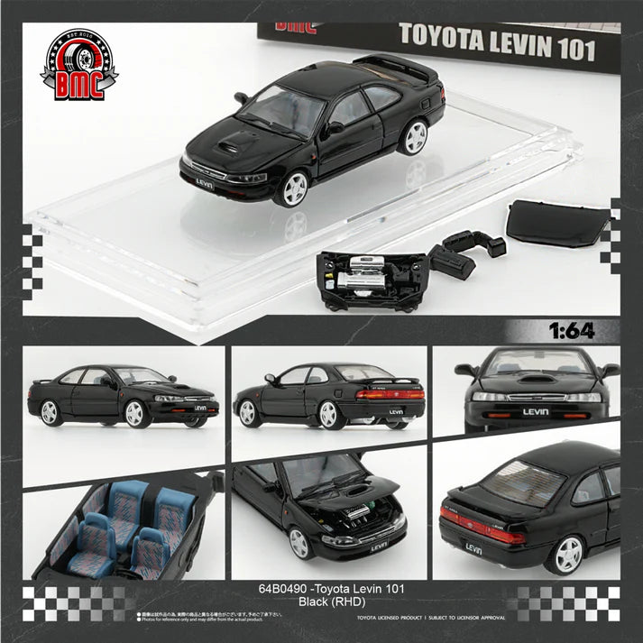 Toyota Levin 101 noir RHD 1:64 BM Creations 64B0490