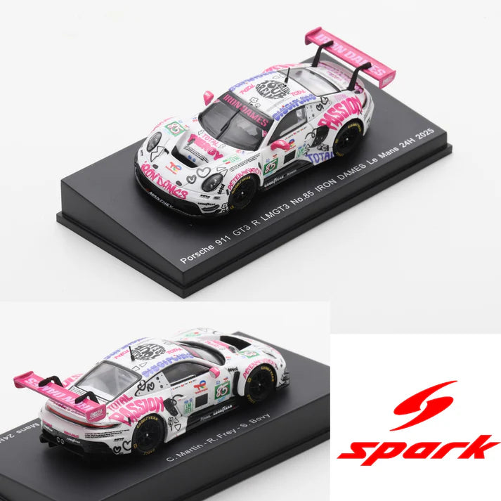 Spark 1:64 - Porsche 911 GT3 R LMGT3 No.85 "Iron Dames" Le Mans 24H 2025 C. Martin - R. Frey - S. Bovy - 64S076
