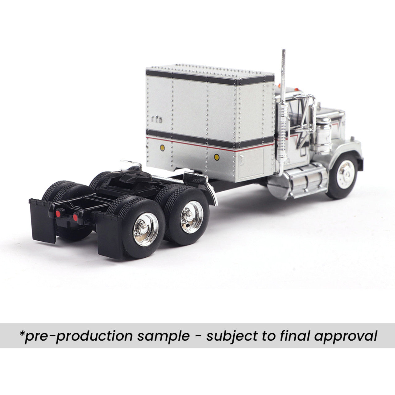 1980 GMC General - Silver w/ Black & Red Stripes (1:64)
