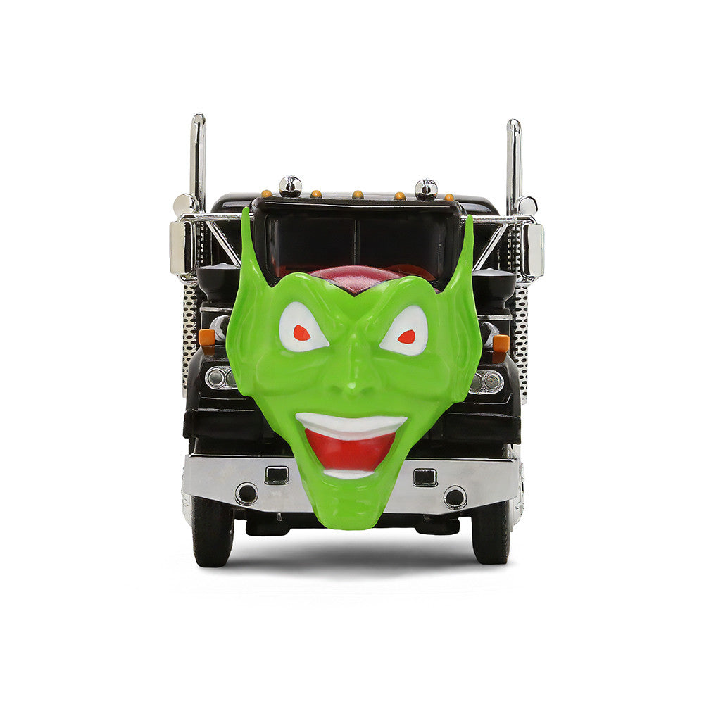 (Limit 1 par client) Western Star blanc avec tête Green Goblin et remorque vintage 40 pi Maximum Overdrive 40e anniversaire DCP 1:64 – 68-2287