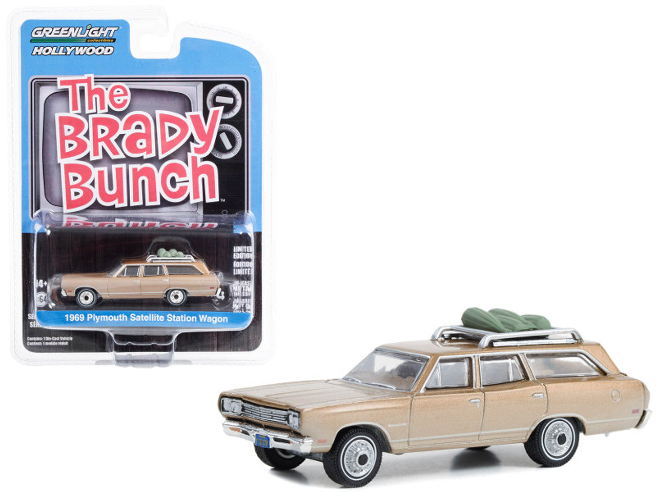 1969 Plymouth Satellite Station Wagon Gold Metallic with Rooftop Camping Equipment (Dirty Version) "The Brady Bunch" (1969-1974)