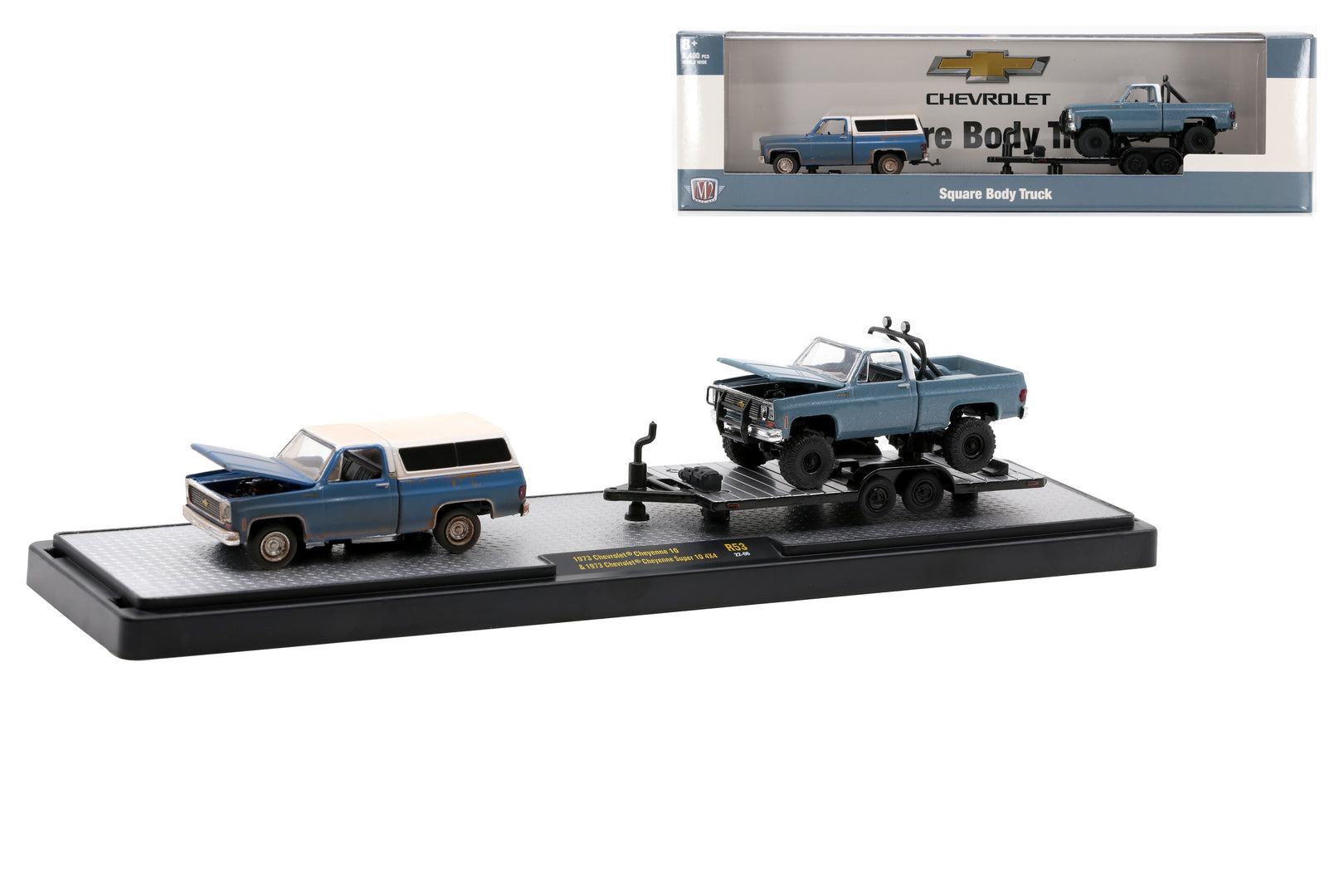 1973 Chevrolet Cheyenne 10 & 1973 Chevrolet Cheyenne Super 10 4x4 - M2 Machines Auto-Haulers Release 53 (36000-53C)